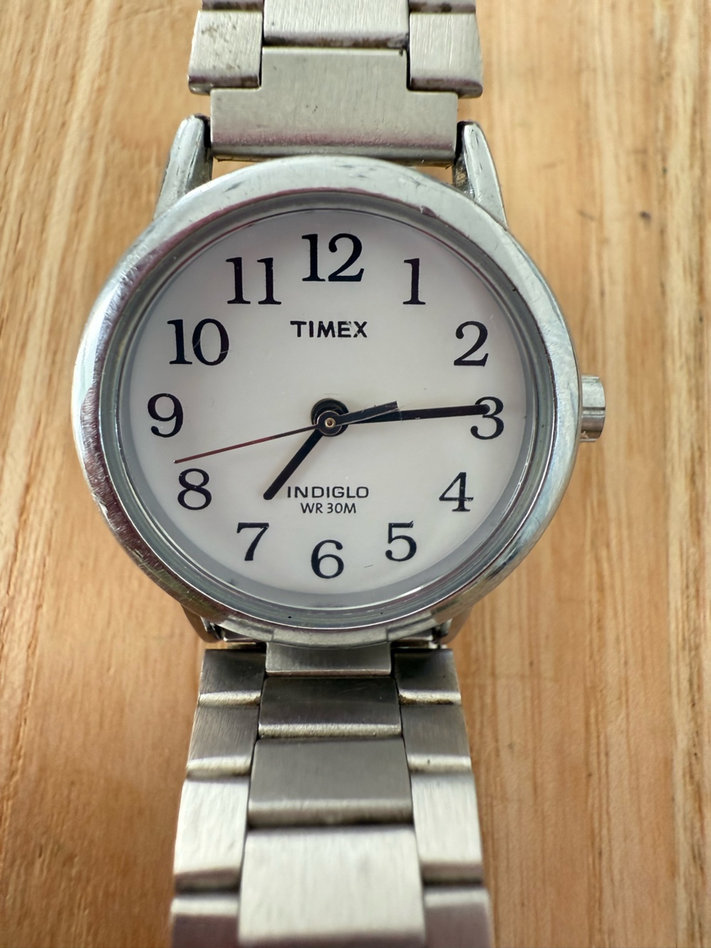 Timex ladies silver tone watch NEW BATTERY